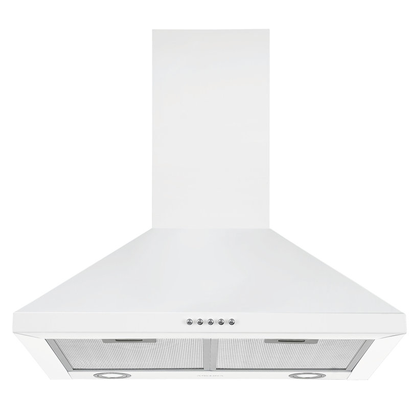 Hotte murale convertible 24 pouces 440 CFM, Blanc