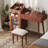 Modern Dressing Table Set With Stool, Drawers And Charging Port-11114143