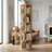 5 Tier Rotating Bookshelf, 360° Spinning Round Bookcase, Wooden Storage Shelf For Bedroom, Living Room, Home Office, Natural