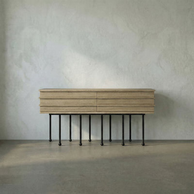 Oliver 60'' Solid Wood Top Console Table