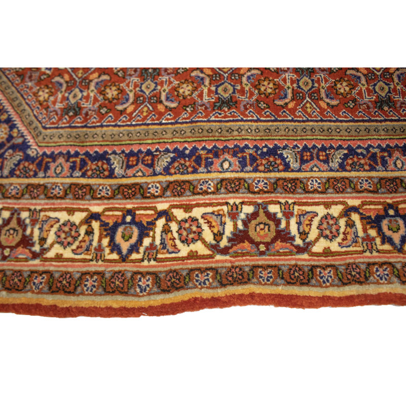 One-of-a-Kind Rectangle 5' X 3'10" 1980s Wool Area Rug in Orange/Rust