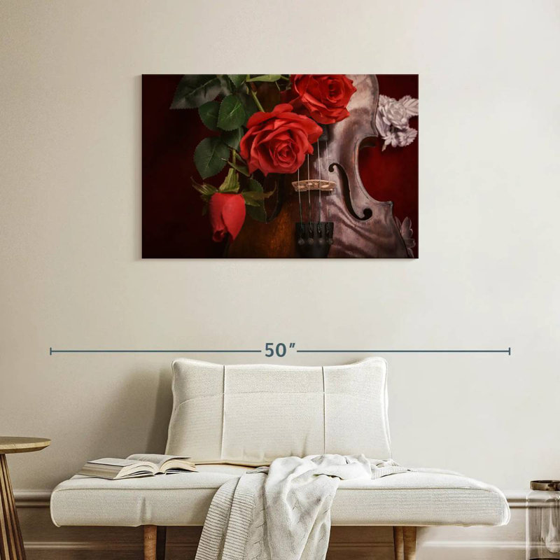 Roses et violon, H 24 po x l 36 po