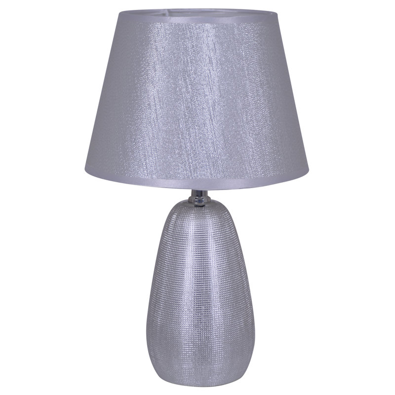 Tyrell Ceramic Table Lamp, Silver