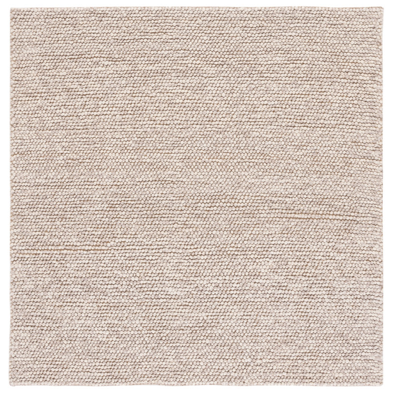 Natura Solid Color Area Rug In Beige, Square 152cm