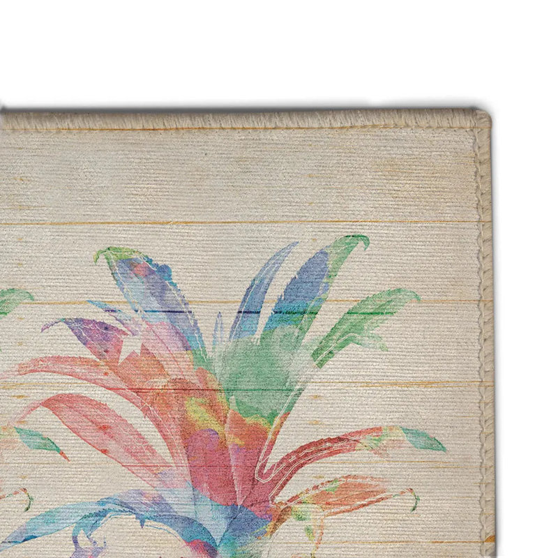 Colourful Pineapples Outdoor Door Mat, 24" W x 36" L