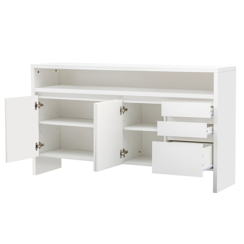 Armoire décorative, buffet contemporain, armoire de rangement avec tiroirs