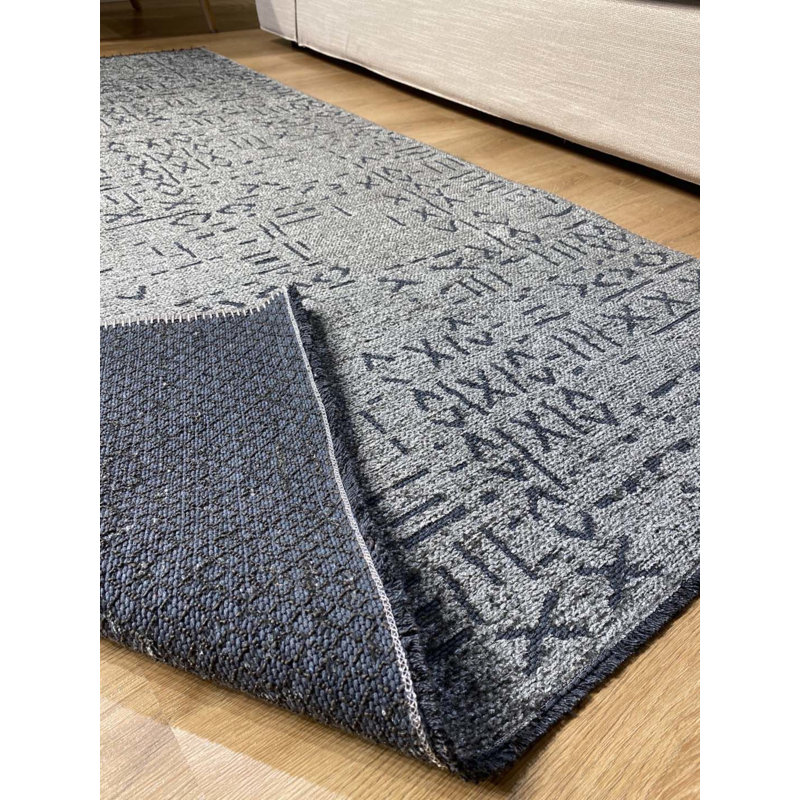 Tapis en coton avec envers antidérapant Laurencia, Rectangle 6 pi 7 po x 9 pi 10 po