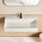 30 "x18" Resin Rectangular Wall Mount Bathroom Sink with Single Faucet Hole