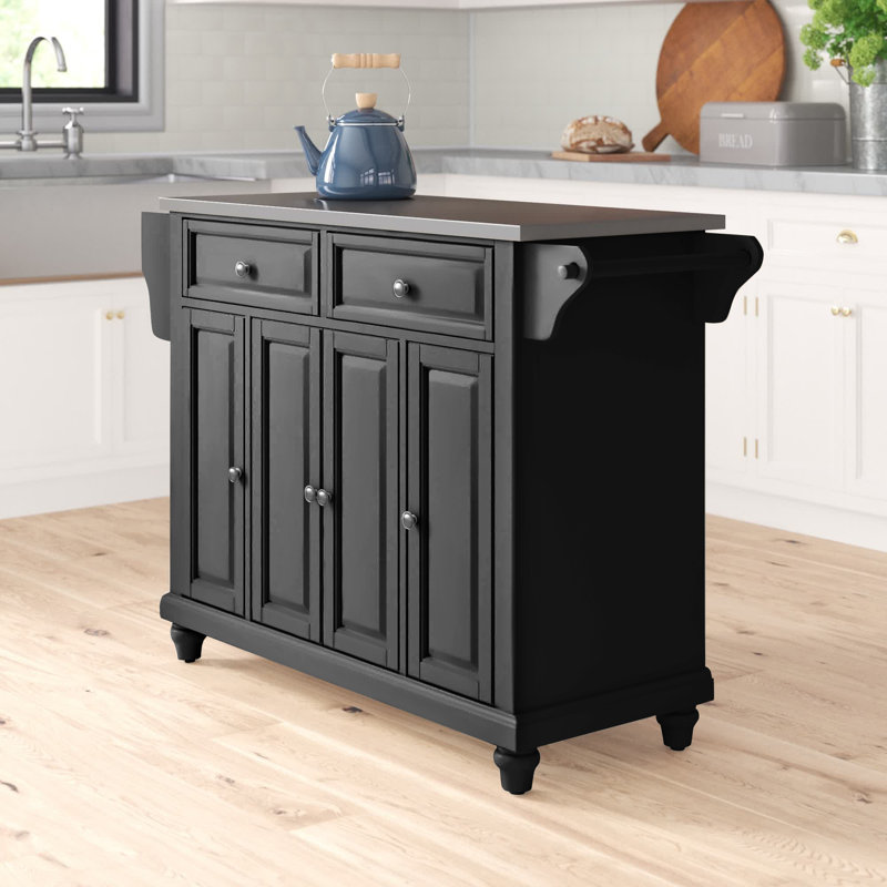 Haslingden Kitchen Island, Black