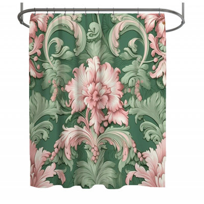 Rideau de douche floral - Décoration de salle de bain