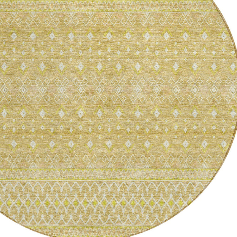 Tapis ivoire rond 8 po