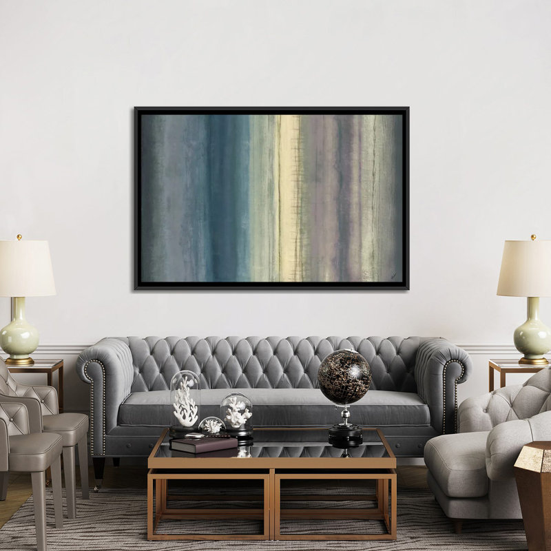 «Serene Waters», reproduction sur toile, H 18 po x l 26 po x P 1,5 po, Toile avec cadre noir, Pas de tapis
