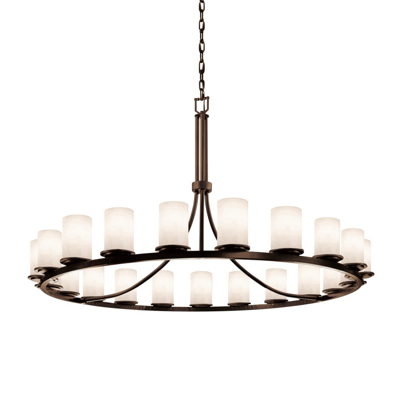 Lustre avec abat-jour Clouds, Bronze foncé, H 34 po x l 60 po x P 60 po, 21