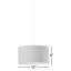 Luminaire suspendu tambour simple à 1 lumière Elraine-705368169