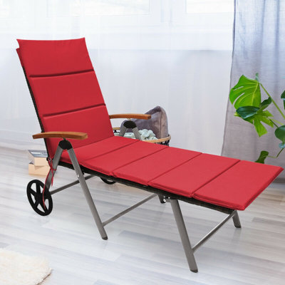 Nob Hill 73" Long Reclining Single Chaise with Wheels by Red Barrel Studio