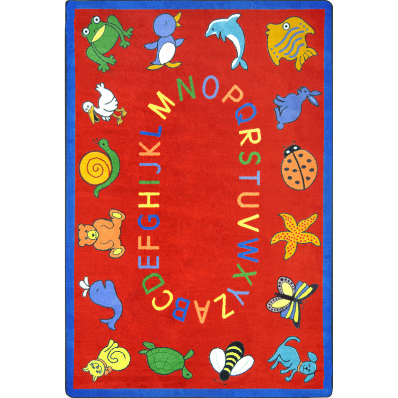 Tapis éducatif ABC par Joy Carpets, Rectangle 5 pi 4 po x 7 pi 8 po