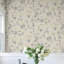 Passion Flower Toile Floral Wallpaper Roll-158612593
