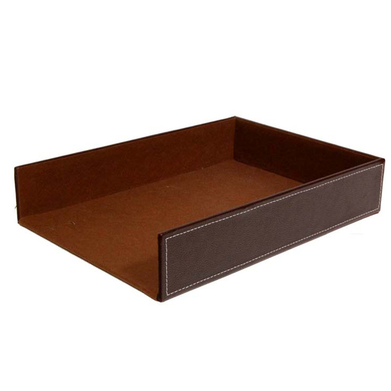 Organisateur de papier en faux cuir Badillo, Brun