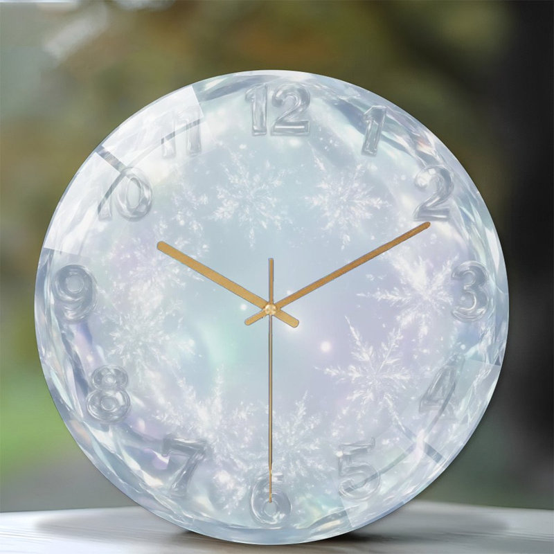 Horloge murale en verre 12 po