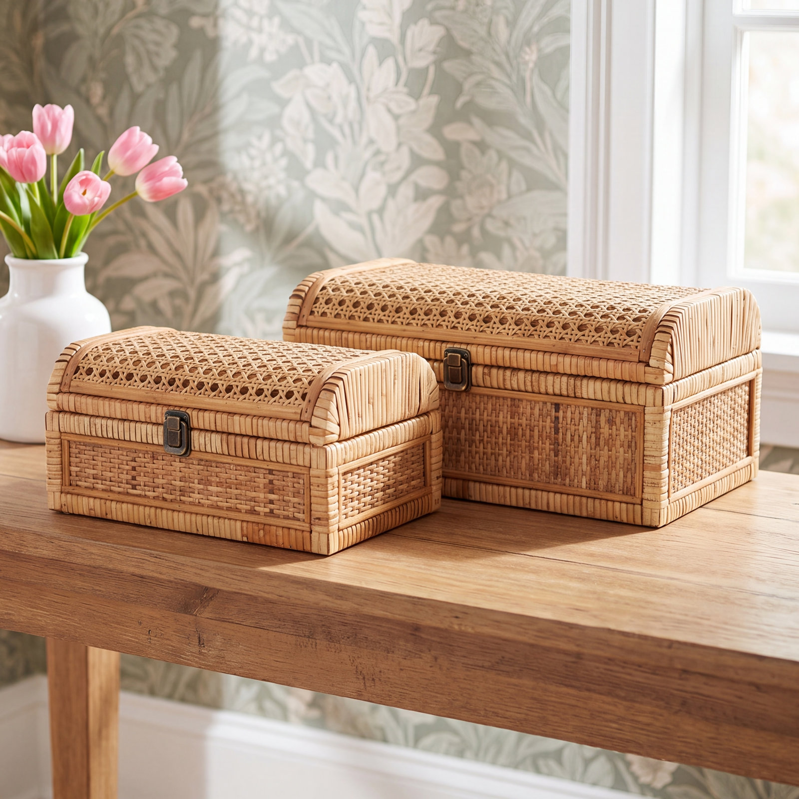 Rattan Woven Storage Box Set