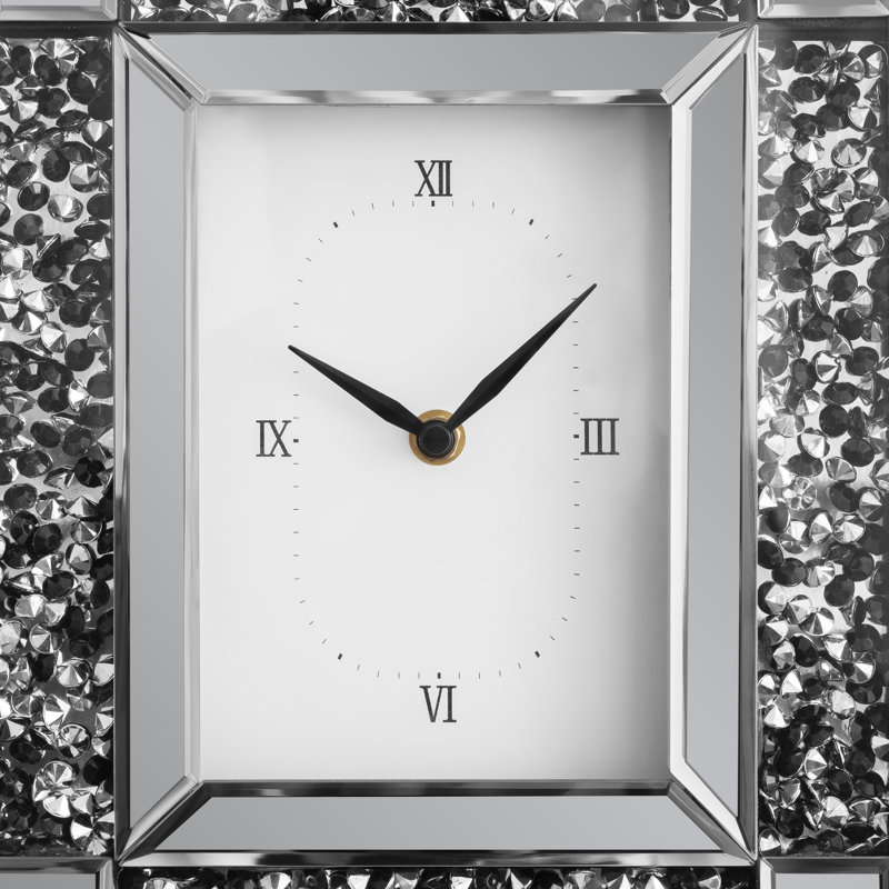 Petite horloge de table Jeni, Gris