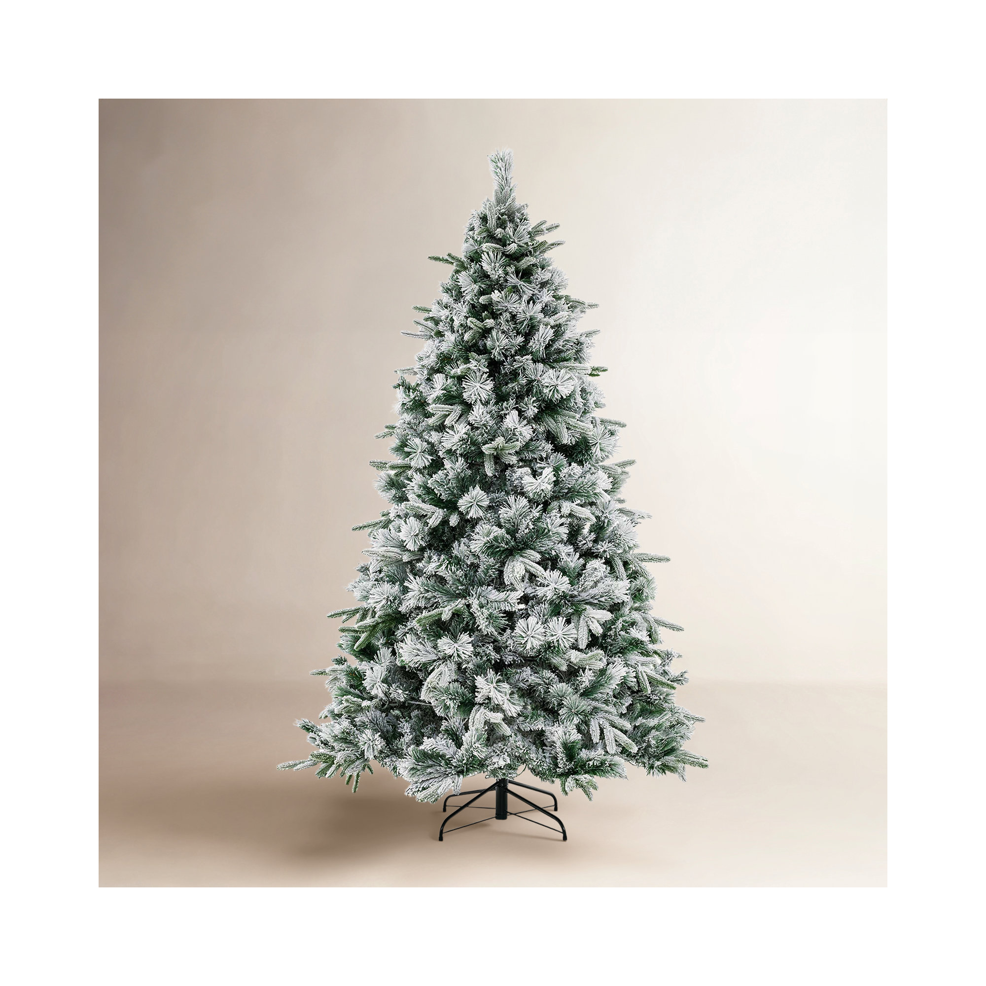 Jabria Lighted Artificial Pine Christmas Tree, 7'