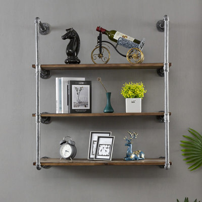Argenide 3 Piece Industrial Pipe Shelves
