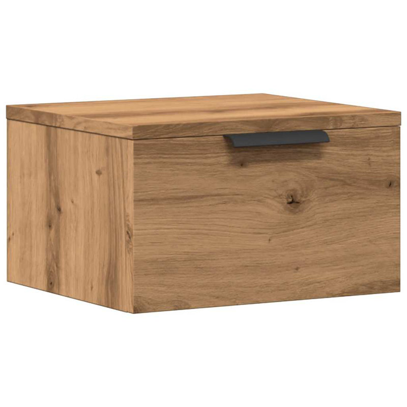 Canouan 34cm W Manufactured Wood Bedside Table, Artisan Oak