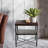 Saratoga Rustic Solid Wood and Metal End Table with Storage Shelf-66138075