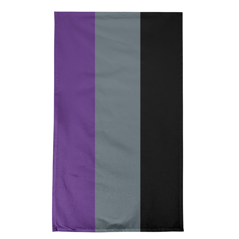 Tea Towel Kitchen Towel, Cotton, Purple/Slate Gray/Black