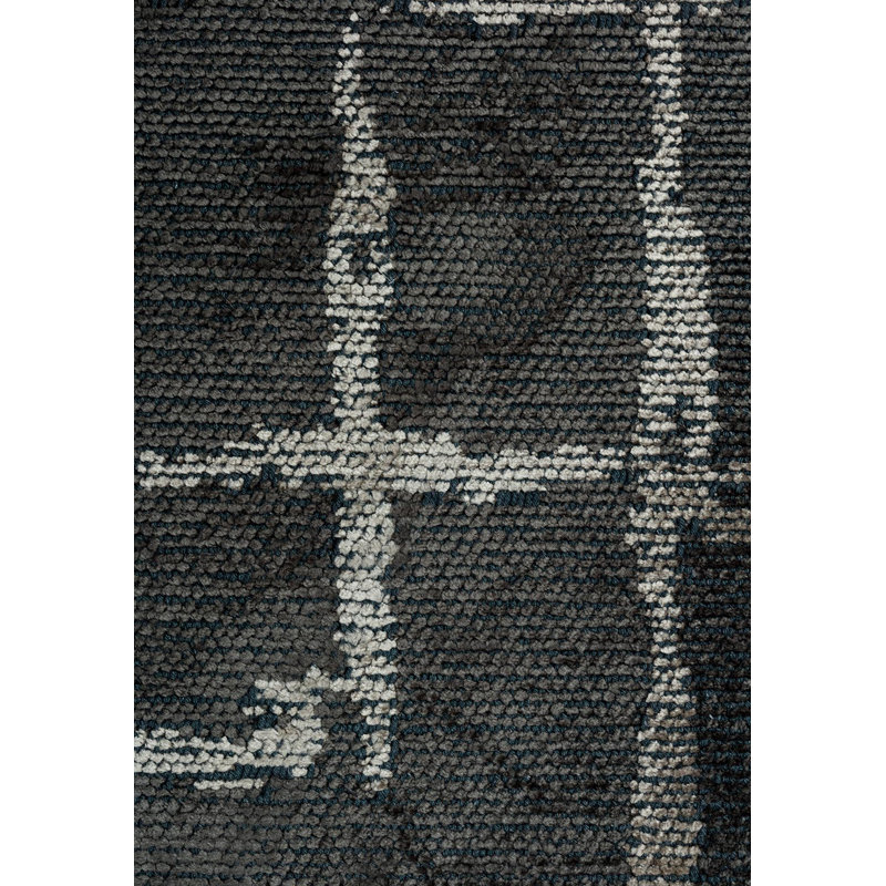 Rapture Abstract Area Rug in Gray, Square 9'