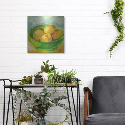 August Grove® «Bowl of Fruit I» par Ethan Harper, art mural en métal