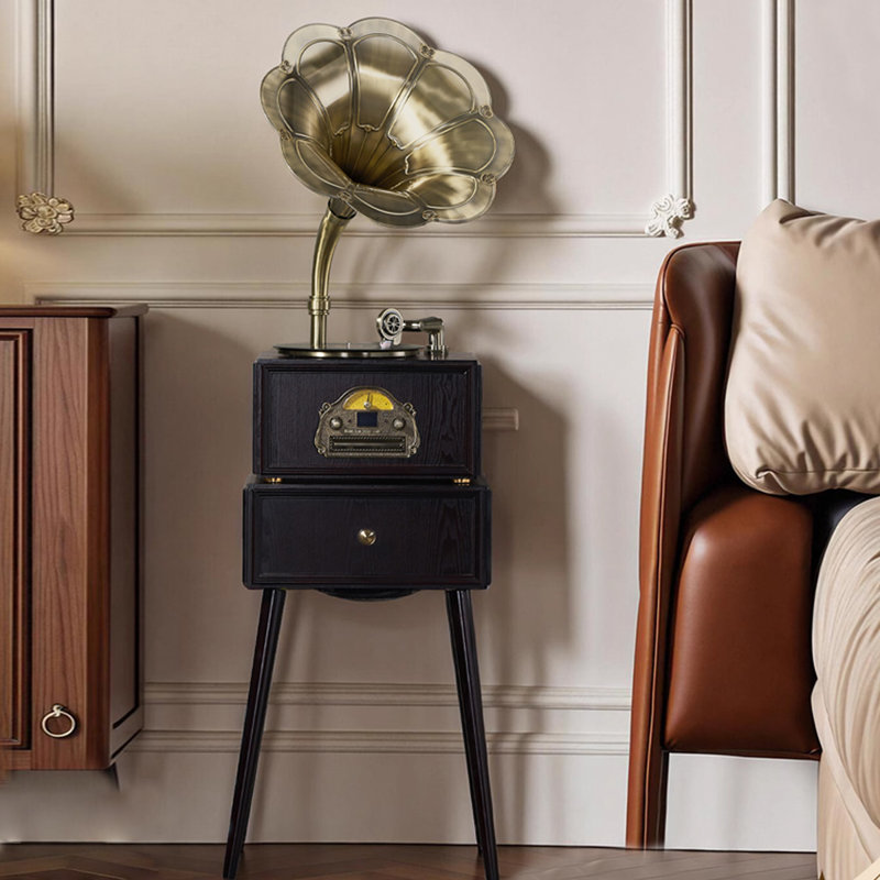 Black+Gold Free Form Solid Wood+Copper Media Players