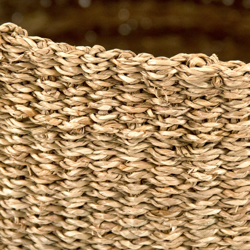 Panier en en rotin tissé, H 14 po x l 14 po x P 14 po