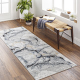 Steve Abstract Gray Area Rug