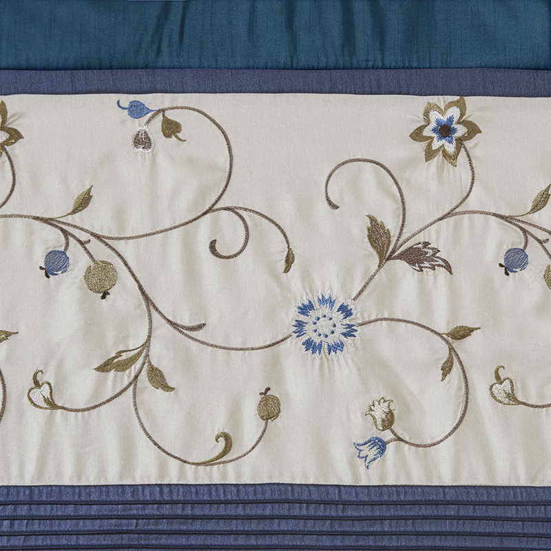 Vanarsdale Room Darkening Curtain Single Panel, Blue, 50" W x 84" L