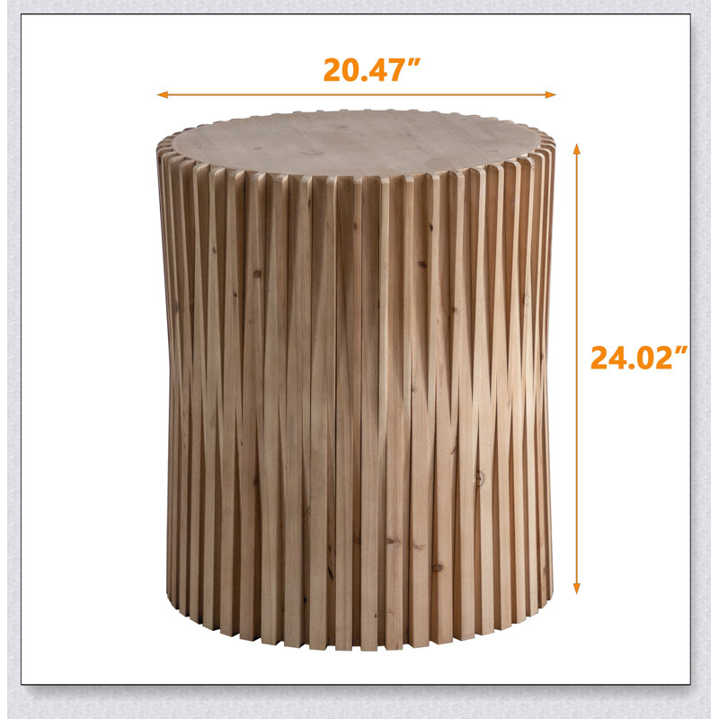 Cherif Solid Coffee Table,End Table, Cylindrical Coffee Table,Column Side Table