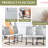 7-Piece Glass Top Dining Table Sets-852886371-852886376