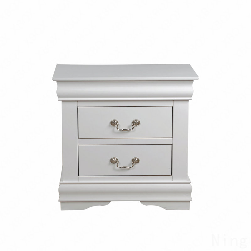 White Finish Nightstand, White