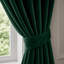 Emerald Velvet Eyelet Curtains Room Darkening Window Panels Soft Touch Pair-1543672117