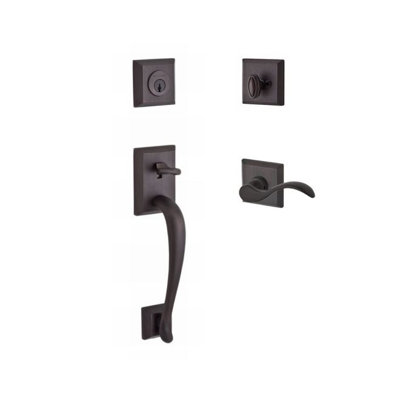 Baldwin Napa Handleset with Single Cylinder Deadbolt and Door Lever and Rosette