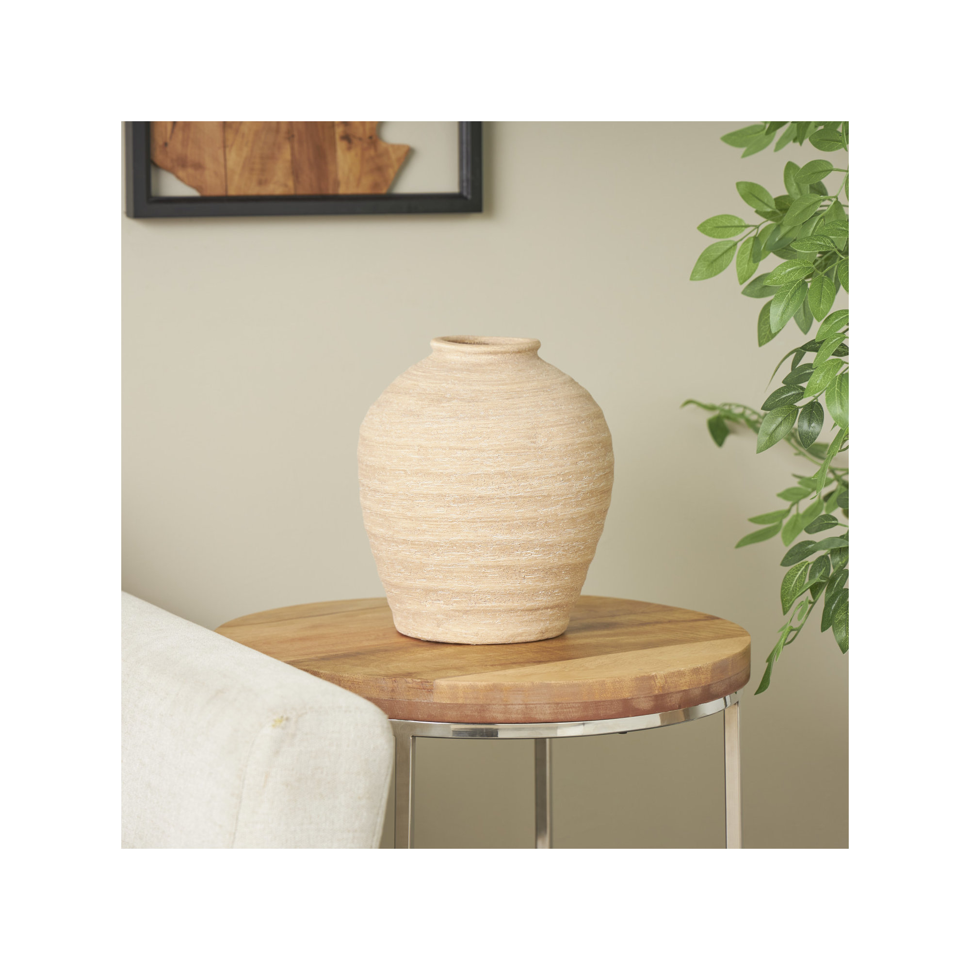 Felicie Ceramic Table Vase, 11.3" H x 9.45" W x 9.55" D