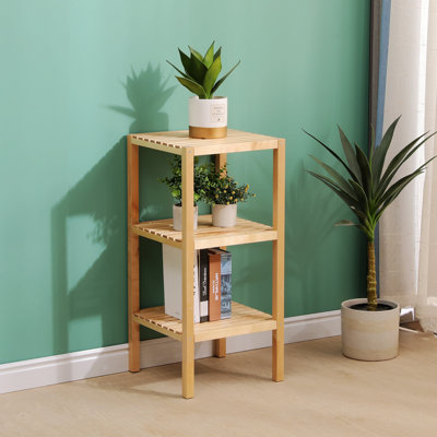 3-Tier Birch Shoe Rack Bench, Bamboo Shoe Bench Shoe Rack Bench