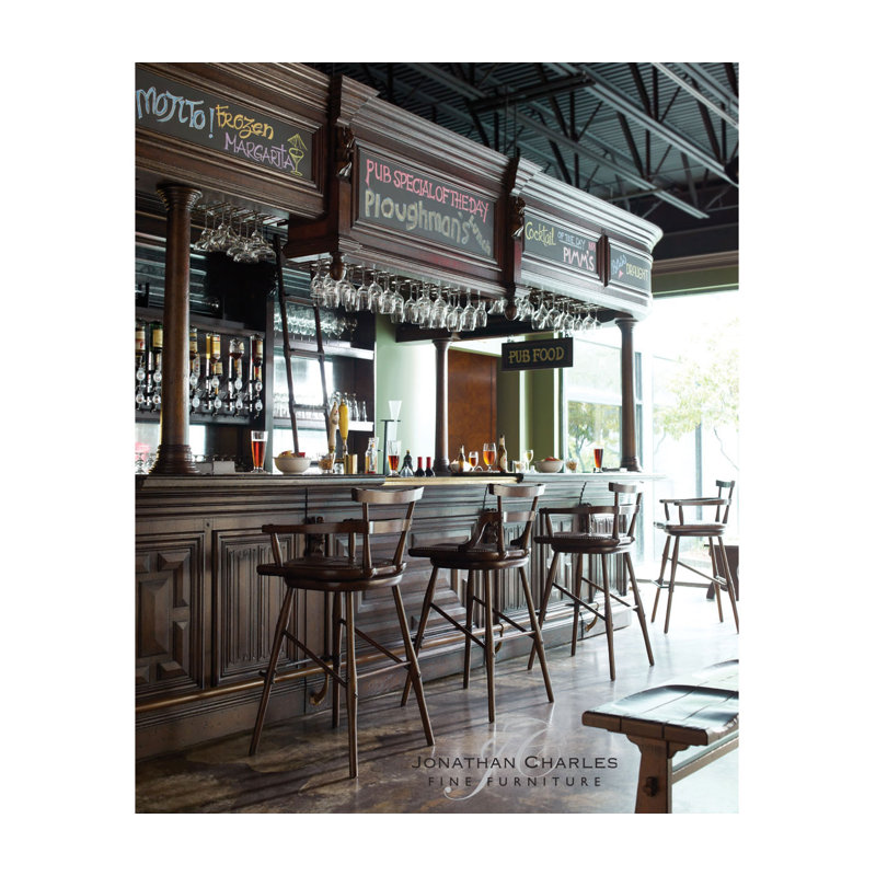 Sherwood Oak 30" Bar Stool, Distressed Oak