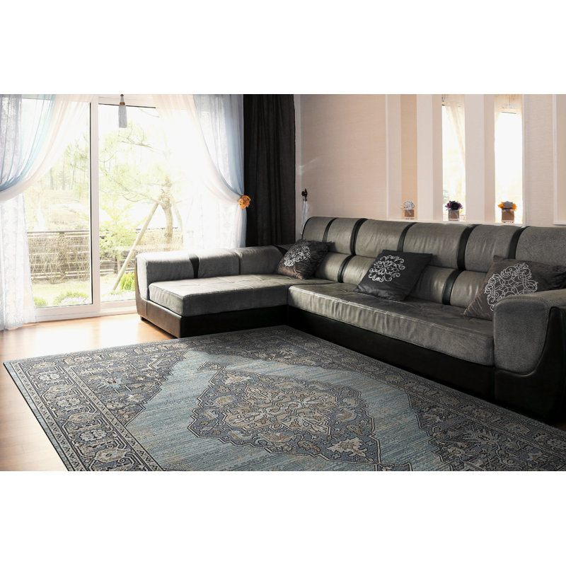 Jazz 6792-580 bleu / beige, Rectangle 9 pi x 12 pi