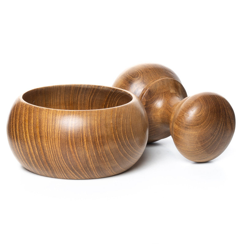 Wood Mortar And Pestle Set