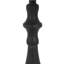 Table d'appoint piédestal blanche et noire martelée à la main, idéale pour le salon. Structure en métal, profondeur 52 cm, hauteur 58 cm, poids 3,2 kg. Montage facile et rapide.