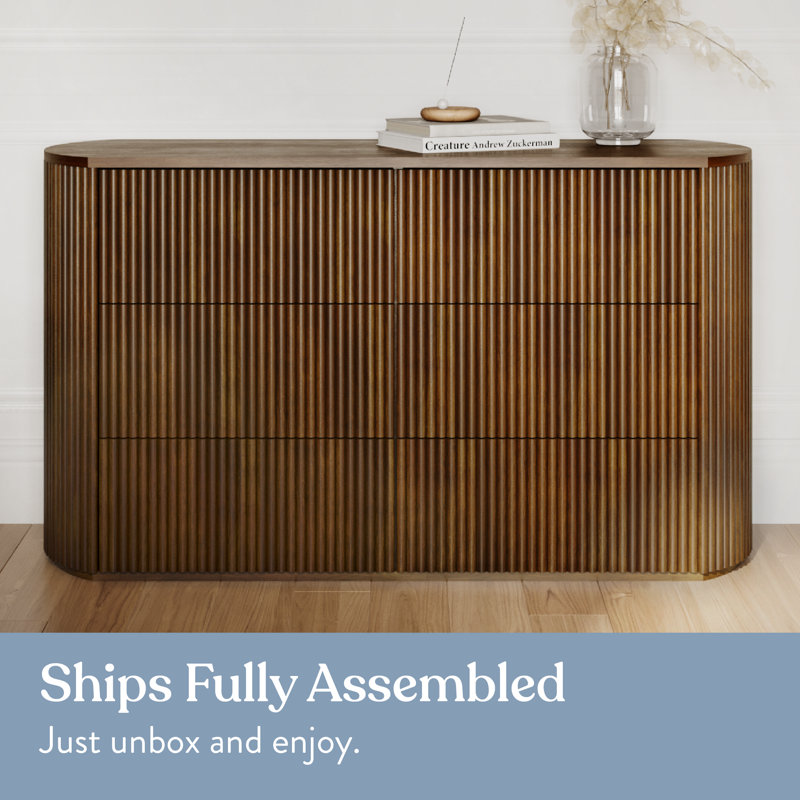 fully assembled dresser Americana 66" 9-Drawer Dresser, Assembled, Soft Close Drawers, Felt Lined Jewelry Drawer, Corduroy Blue - On Sale - Bed Bath & Beyond down compartments with four wide lower drawers Manhattan Comfort Solara Natural Oak