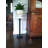 Contemporary Side Table with Black Base and Top Pedestal Small End Table Side Table