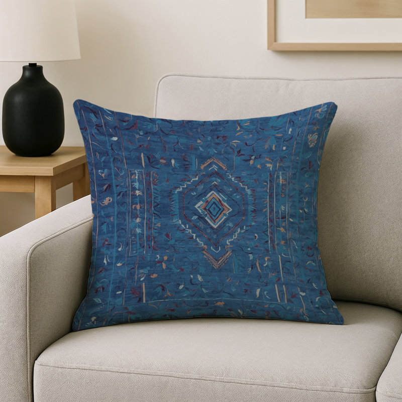 Coussin décoratif intérieur / extérieur gris Modern Modern, Carré 18 po, Gris / beige / gris clair abstrait 2